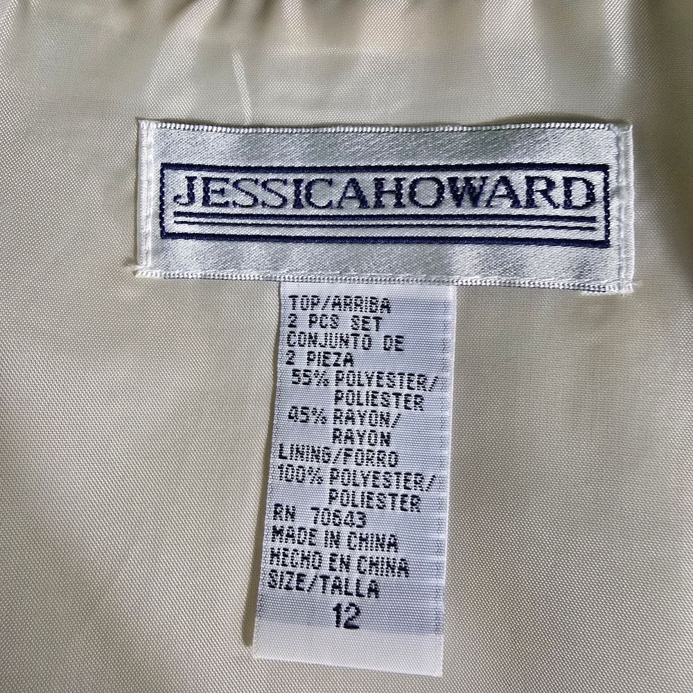 Jessica Howard Cream 2-Piece Dress Set Size 12 - Picture 12 of 13